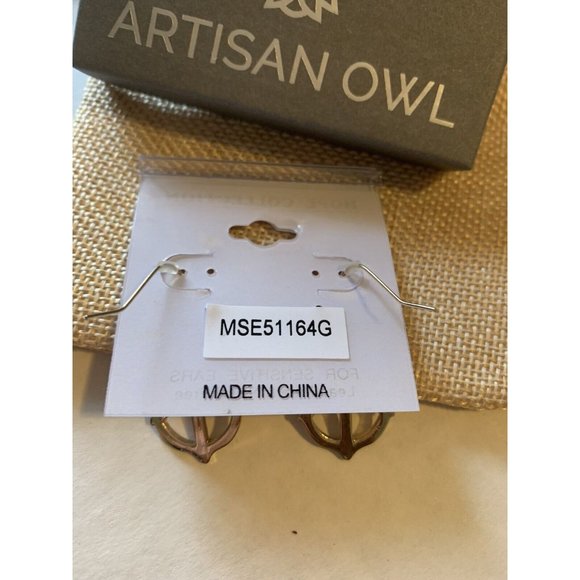 Artisian Owl Women's Anchors Drop Earrings Gold-Tone Nickle Lead Free Gi… - Picture 2 of 3